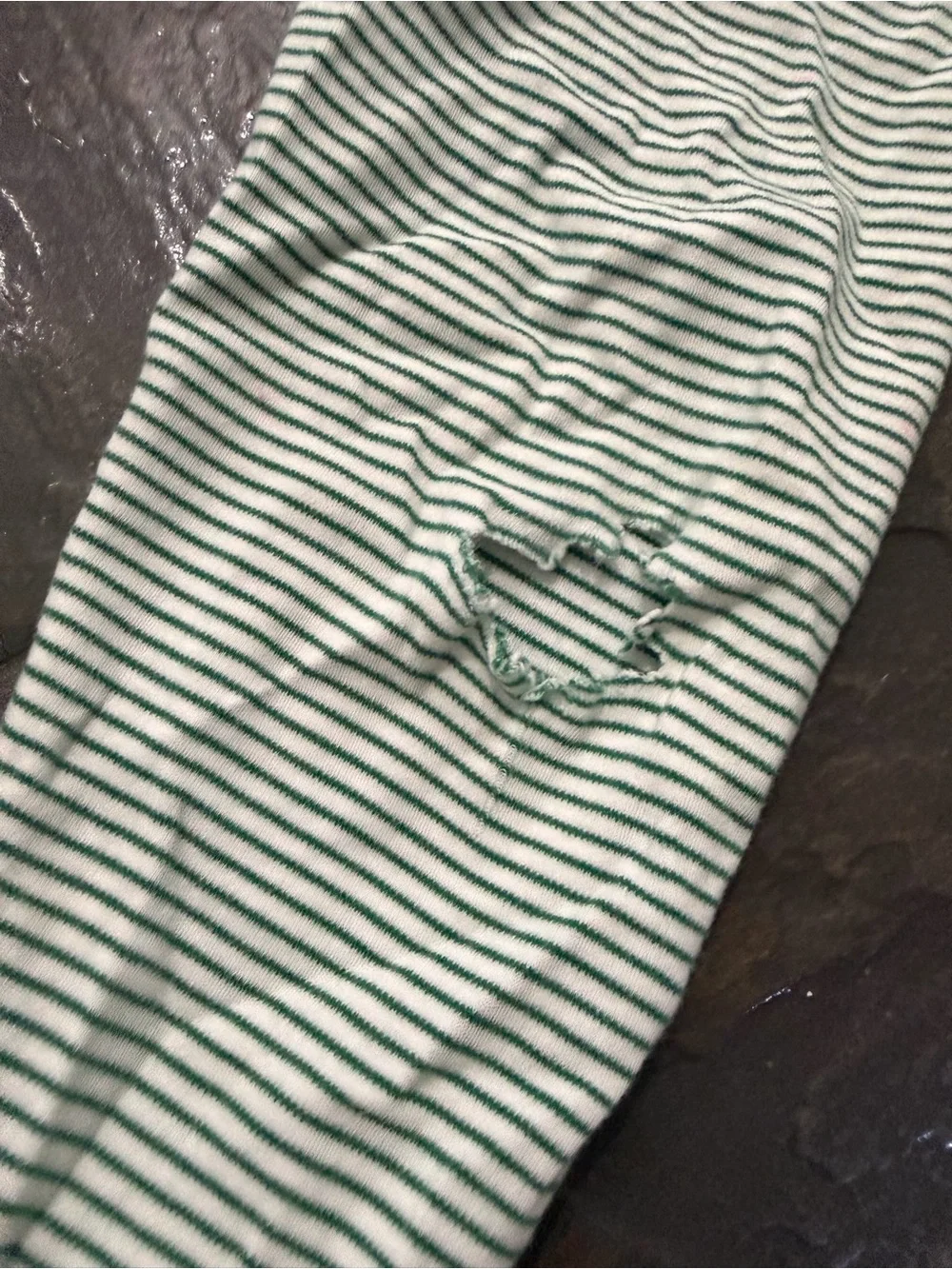 Little Sleepies / LAKE Green Stripe Bamboo Pajama Set Size 6